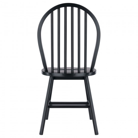 Windsor 2-Pc Chair Set, Black