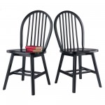 Windsor 2-Pc Chair Set, Black