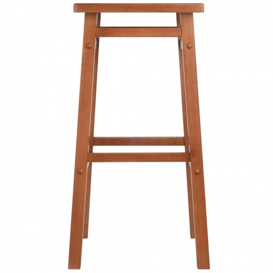 Carter Square Seat Bar Stool, Teak