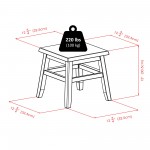 Kaya 2-Pc Conductor Stool Set, Teak