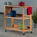 Radley Kitchen Cart, Foldable, Light Oak