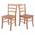 Benjamin 2-Pc Ladder-back Chair Set, Light Oak