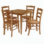 Groveland 5-Pc Dining Table with Ladder-back Chairs, Light Oak