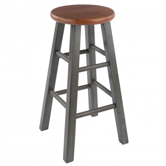 Ivy Counter Stool, Rustic Teak and Gray