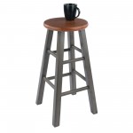 Ivy Counter Stool, Rustic Teak and Gray