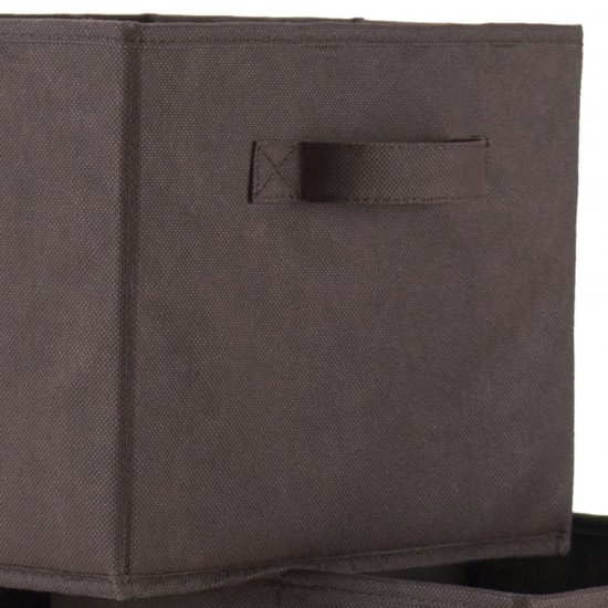 Capri 6-Pc Foldable Fabric Basket Set, Chocolate