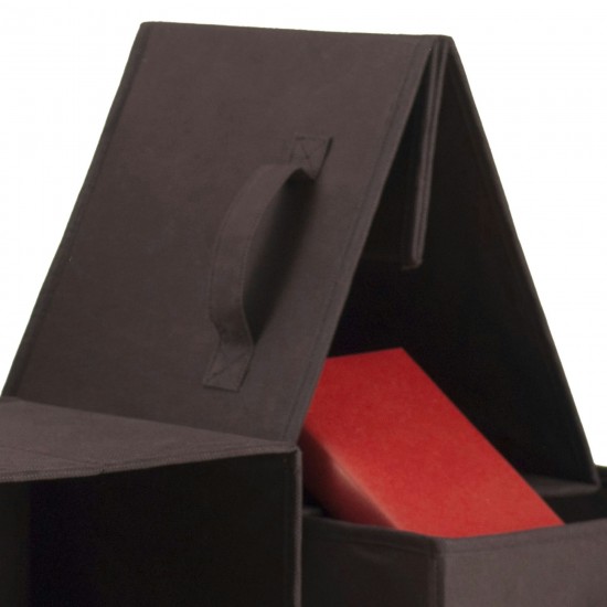 Capri 6-Pc Foldable Fabric Basket Set, Chocolate