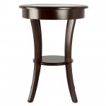 Cassie Round Accent Table, Cappuccino