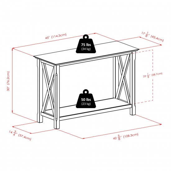 Xola Consol Table, Cappuccino