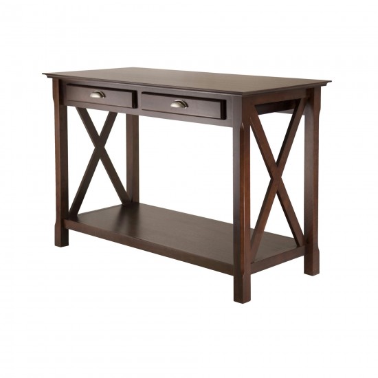 Xola Consol Table, 2-Drawer, Cappuccino