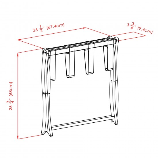 Scarlett Luggage Rack, Cappuccino