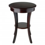 Sasha Round Accent Table, Cappuccino