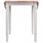 Sorella Round Drop Leaf Table, Natural and White