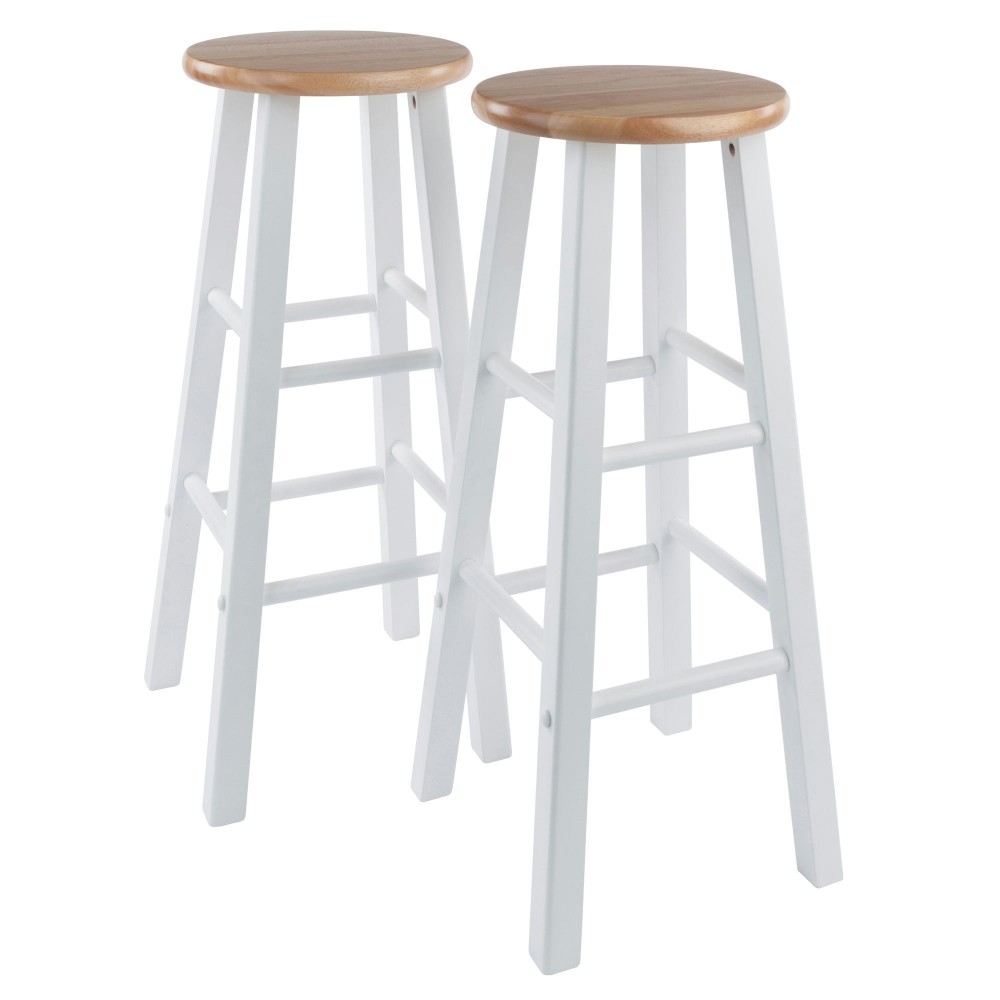 Element 2-Pc Bar Stool Set, Natural and White