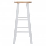 Element 2-Pc Bar Stool Set, Natural and White