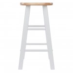 Element 2-Pc Counter Stool Set, Natural and White