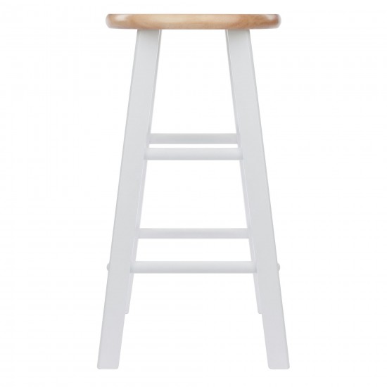 Element 2-Pc Counter Stool Set, Natural and White