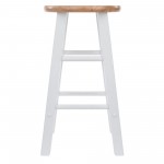 Element 2-Pc Counter Stool Set, Natural and White