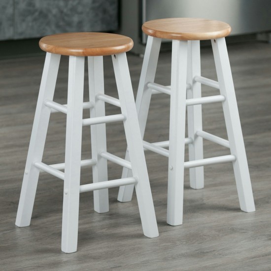 Element 2-Pc Counter Stool Set, Natural and White