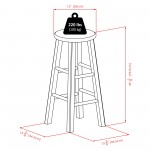 Ivy Bar Stool, Rustic Green and Walnut