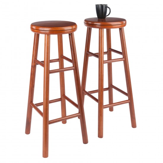 Oakley Swivel Seat Bar Stools, 2-Pc Set, Cherry