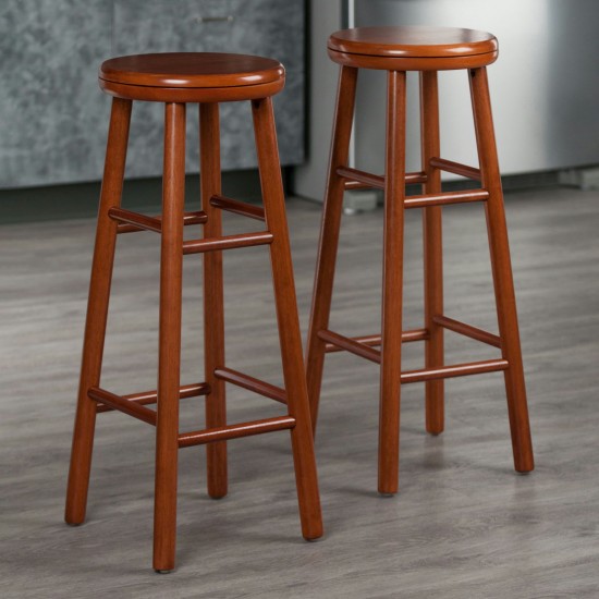 Oakley Swivel Seat Bar Stools, 2-Pc Set, Cherry