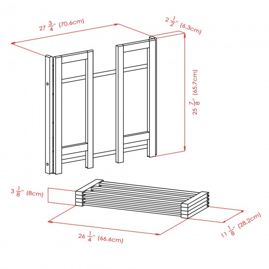 Clifford 4-Tier Shoe Rack, Stackable, Natural