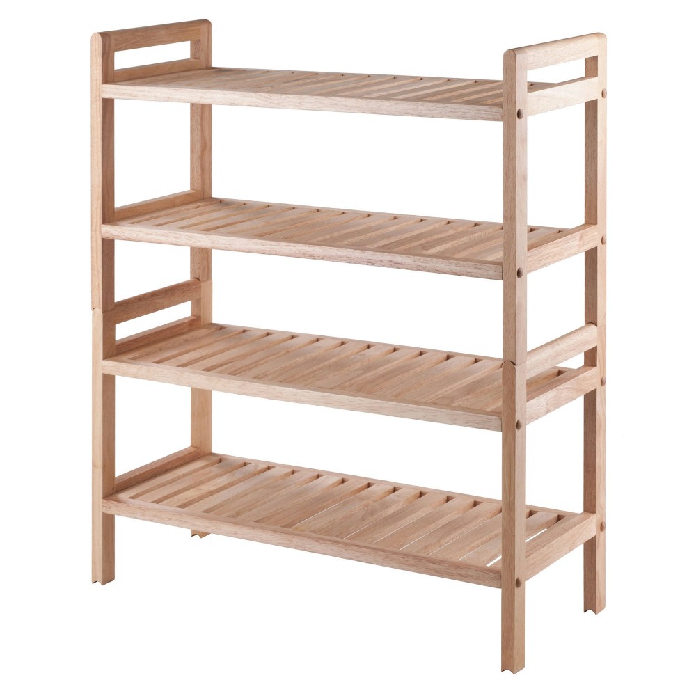 Mercury 2-Pc Stackable Shoe Rack Set, Natural