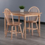 Ravenna 3-Pc Dining Table with Windsor Chairs, Natural