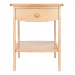 Claire Curved Accent Table, Nightstand, Natural