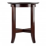 Toby Round Accent End Table, Espresso