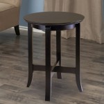 Toby Round Accent End Table, Espresso