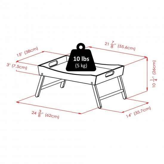 Benito Breakfast Tray, Espresso