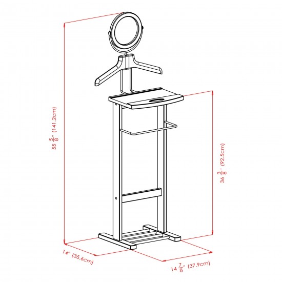 Carson Valet Stand, Espresso