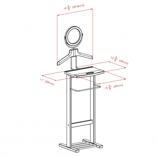 Carson Valet Stand, Espresso