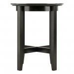 Toby Round Accent End Table, Black