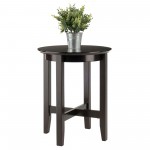 Toby Round Accent End Table, Black