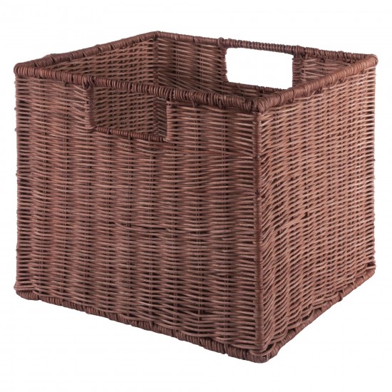 Leo 3-Pc Wicker Basket Set, Small, Walnut Rattan