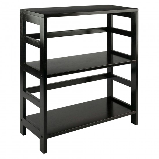 Leo Wide 2-Tier Storage Shelf, Espresso