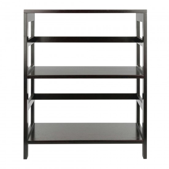 Leo Wide 2-Tier Storage Shelf, Espresso