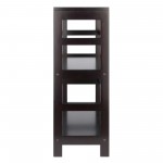 Leo Wide 2-Tier Storage Shelf, Espresso