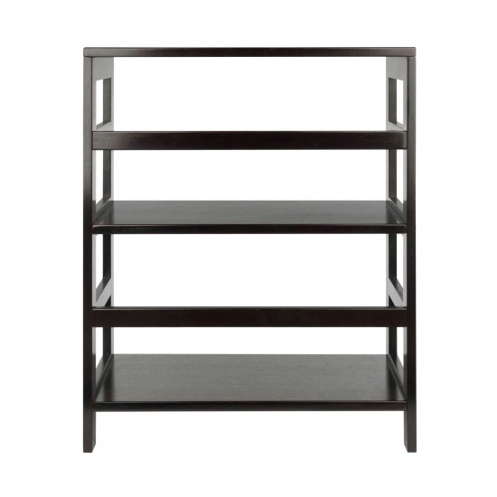 Leo Wide 2-Tier Storage Shelf, Espresso