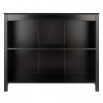 Terrace 2-Section Bookcase, Wide Shelf, Espresso