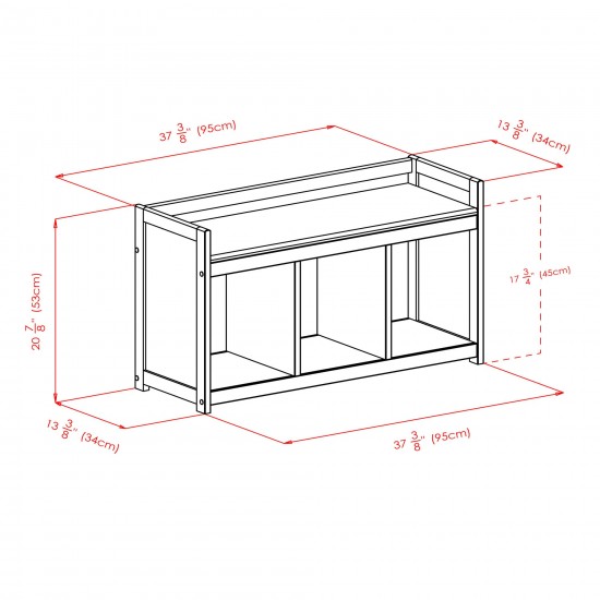 Addison 2-Pc Storage Bench with Seat Cushion, Espresso