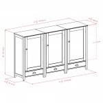 Bordeaux 3-Pc Modular Wine Cabinet Set, Espresso