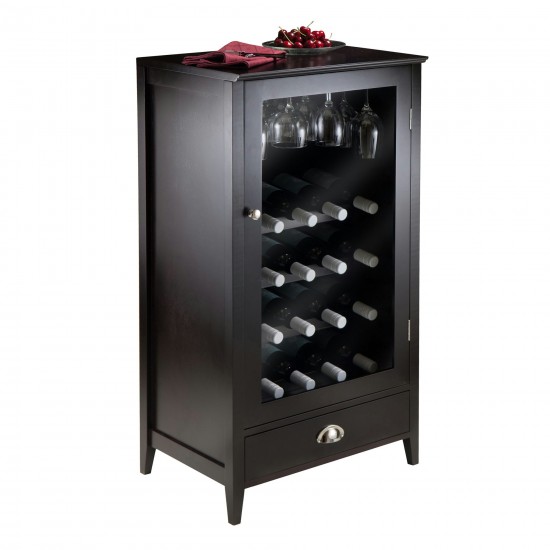 Bordeaux 20-Bottle Wine Cabinet, Espesso