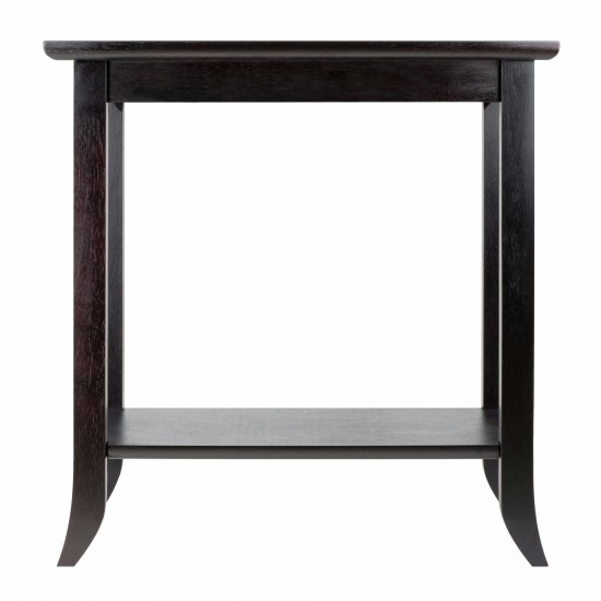 Genoa Rectangular End Table, Espresso