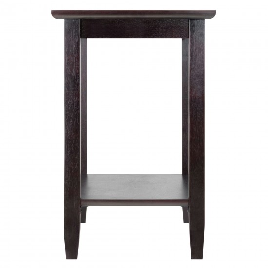 Genoa Rectangular End Table, Espresso