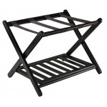 Reese Luggage Rack with Shelf, Espresso