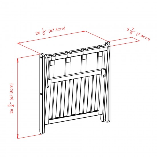 Reese Luggage Rack with Shelf, Espresso